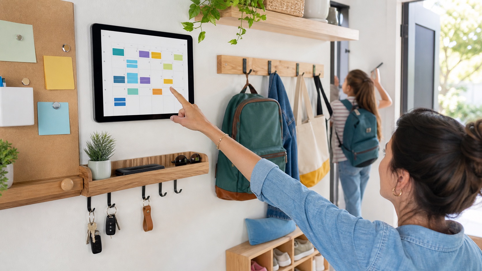 Modern family organizer displayed in a kitchen for daily coordination